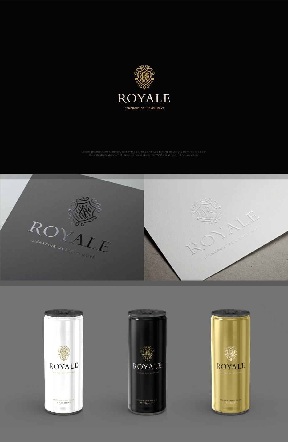 Royale, Luxury Branding Design behancedesign brandidentity creativedesign dribbbledesign elegantbranding exclusivebrand graphicdesign logodesign luxurybranding luxurylogo minimaldesign packagingdesign premiumdesign productbranding