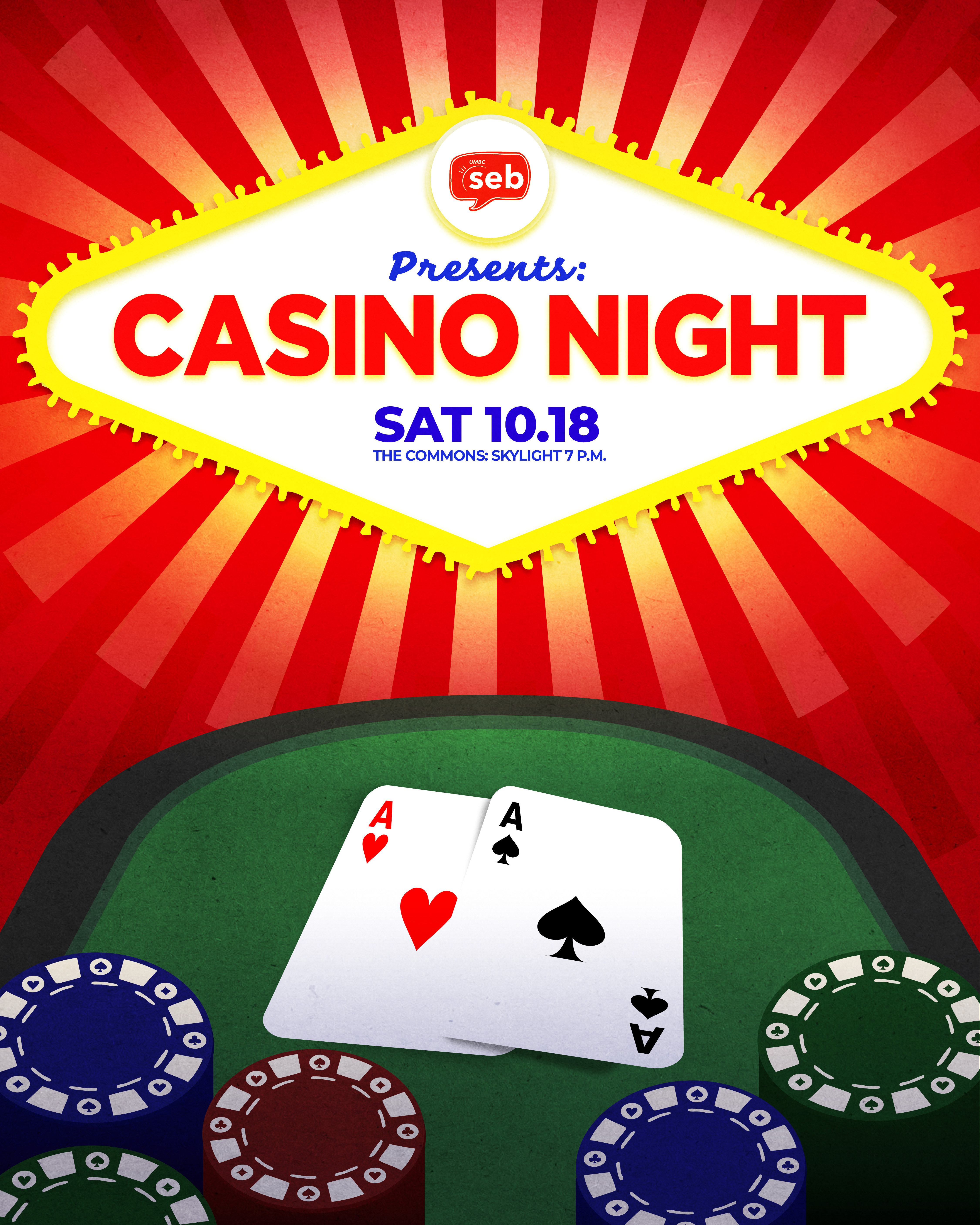 (seb) Casino Night IG Post adobe illustrator design graphic design illustrator poster print design social media