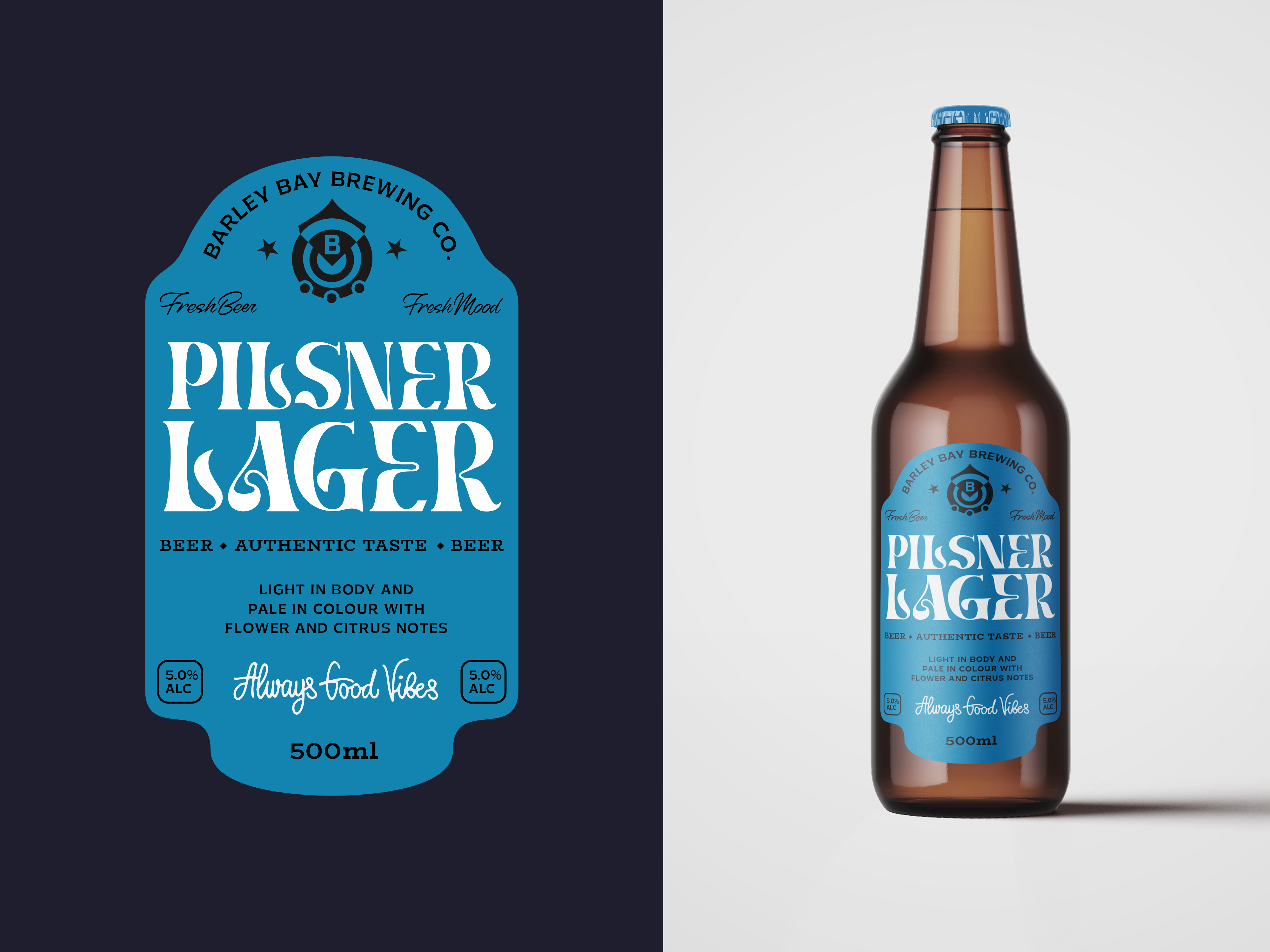 Barley Bay Brewing Co - Beer Label Design beer beer label design label packaging