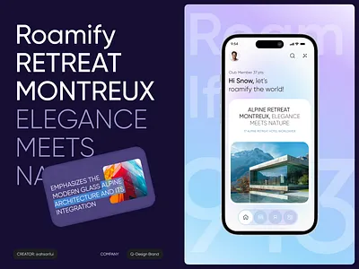 Ai Hotel Booking Worldwide & Get Reward-- Roamify Mobile App ai ai hotel booking aifeature appdesign bookingapp hotel booking app hotelbooking minimaldesign mobileappdesign modernui productdesign smartbooking travelapp uidesign userinterface uxui