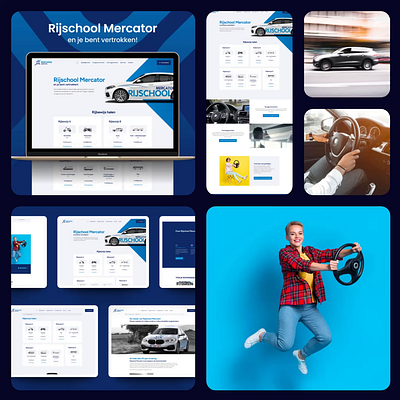 Driving school belgium bmw branding brussels cars design driving graphic design responsive school ui