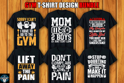 Gym T-shirt Design Bundle retro vintage tshirts