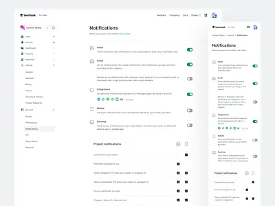 Notification Preference product design