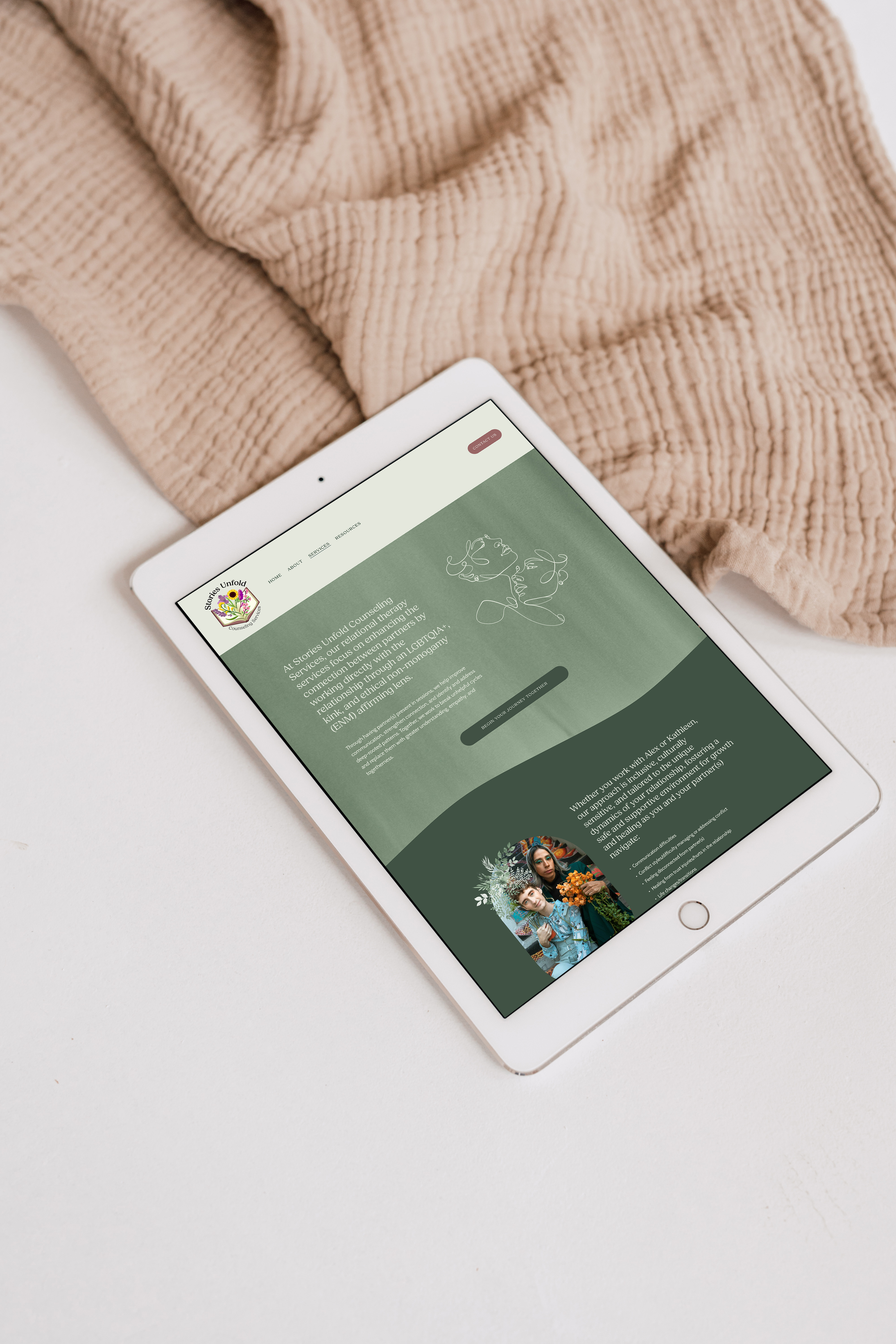 Website Design for Stories Unfold Counseling Services design ui website design
