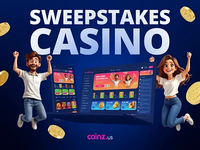 SweepStakes Casino – COINZ 3d branding design figma gambling game design graphic design igaming illustration logo online casino sweepstakes ui ui ux ux web design