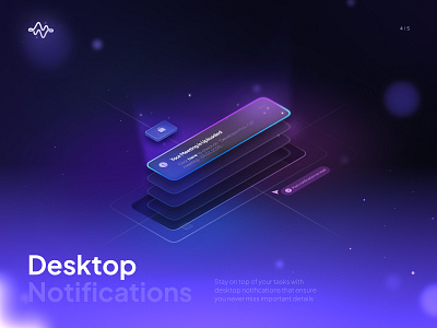 Notifications - Illustration 4/5 ai tools dtailstudio icon icon design illustration isometric product design product illustration saas ui design ux design