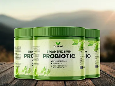 Supplement Label Design branding design foodpackaging label labeldesign packaging probiotic productdesign