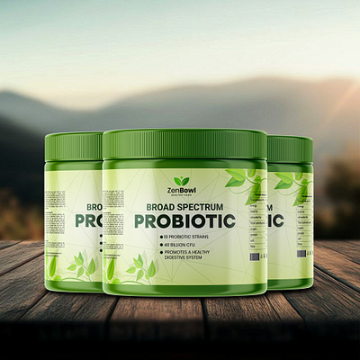 Supplement Label Design branding design foodpackaging label labeldesign packaging probiotic productdesign