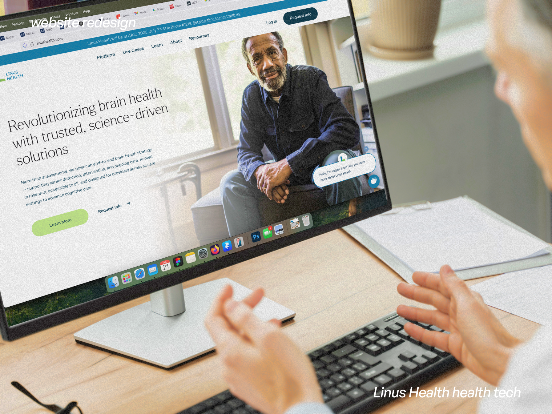 Gentle redesign of a website for Linus Health design system graphic design health tech home page hubspot product design startup ui ux website