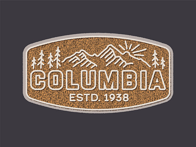 Chenille Mountain ball cap branding logo mountain outdoor