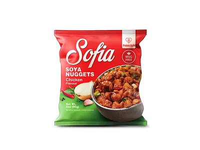 Sofia soya nuggets design food packaging graphic design packaging