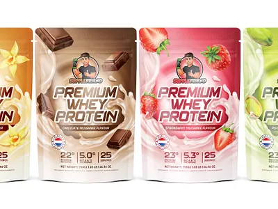 premium whey protein design food packaging graphic design packaging