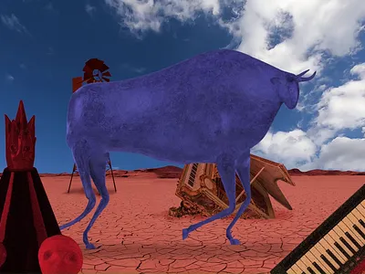 "Zebu's Walk" animal animation art branding color pencil design draw dream film illustration motion graphics music music video traditional water ink