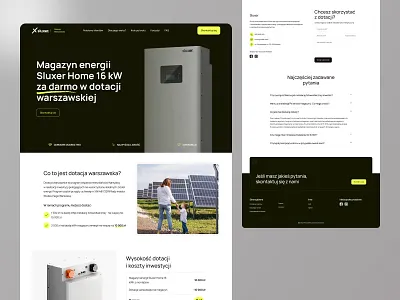 Sluxer - Landing page branding clean future inspiration landing page light minimalist photovoltaics solar panels ux web website