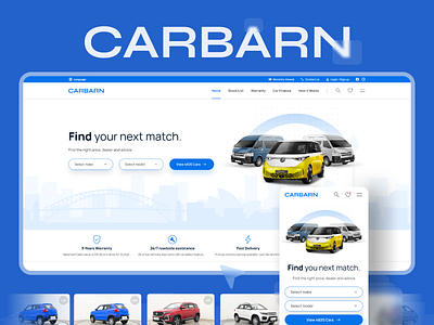 Online Car Buying Website automotive design blue theme buildsign car selling platform car website clean interface creative design design system digital studio ecommerce design minimal design modern web design product design responsive ui ui design user experience ux design web ui website redesign