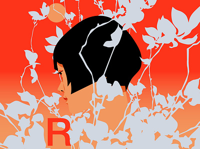 Dusk abstract bob cut branding cover cover art design dusk editorial editorial illustration floral floral pattern illustration mellow portrait portrait illustration poster vector vector illustration woman woman illustration
