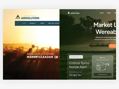 From The Web #11 after agriculture before grid hero landing page parts redesign tractor website