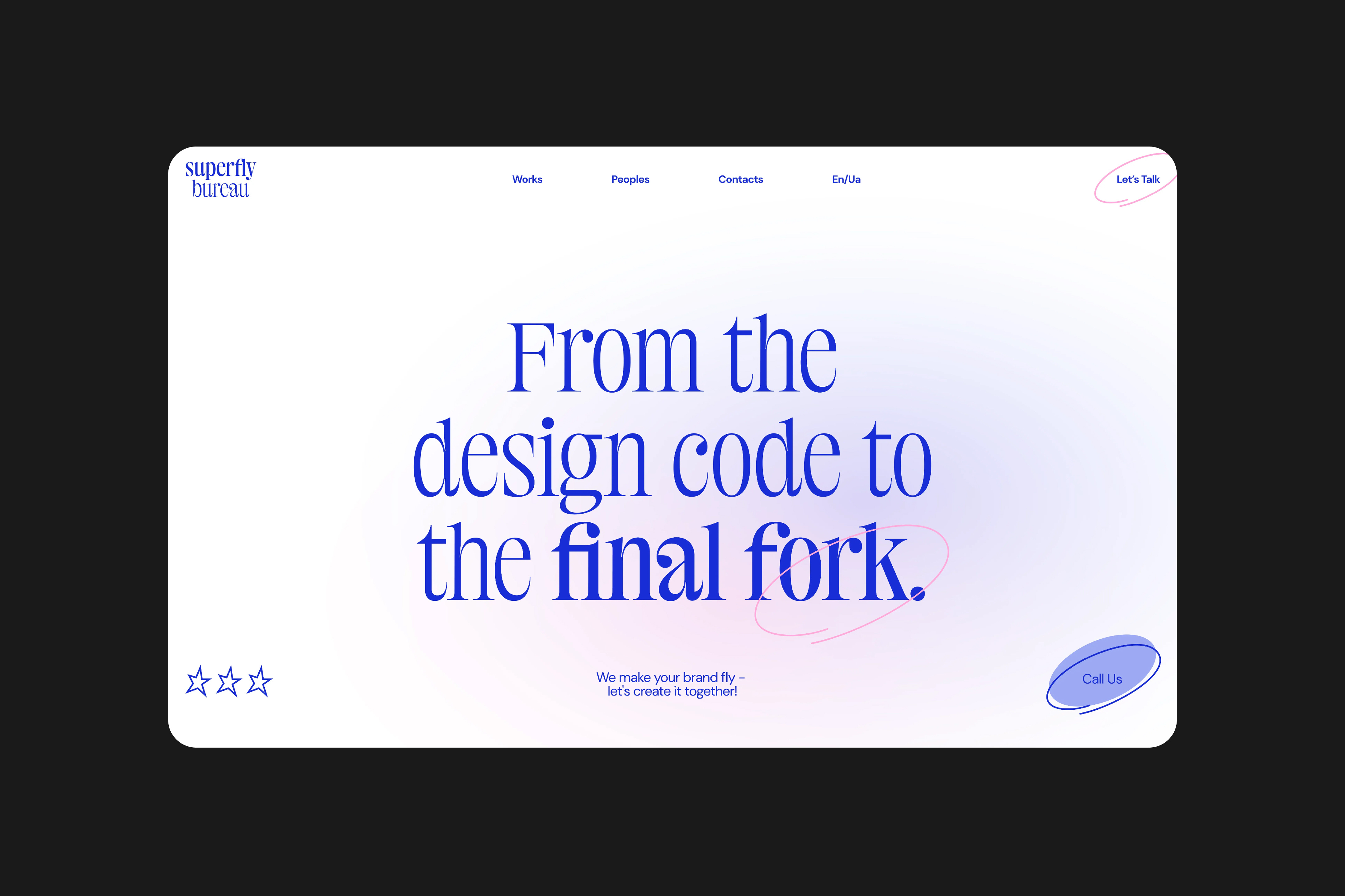 Superfly Bureau / UI concept design design studio figma landing page studio typography ui ui design ui ux ux ux design web web design website