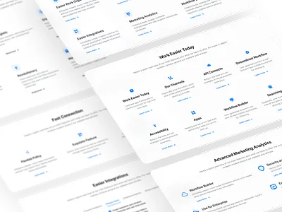 Features Blocks - Lookscout Design System blocks clean design features landing page layout lookscout sections ui user interface ux website