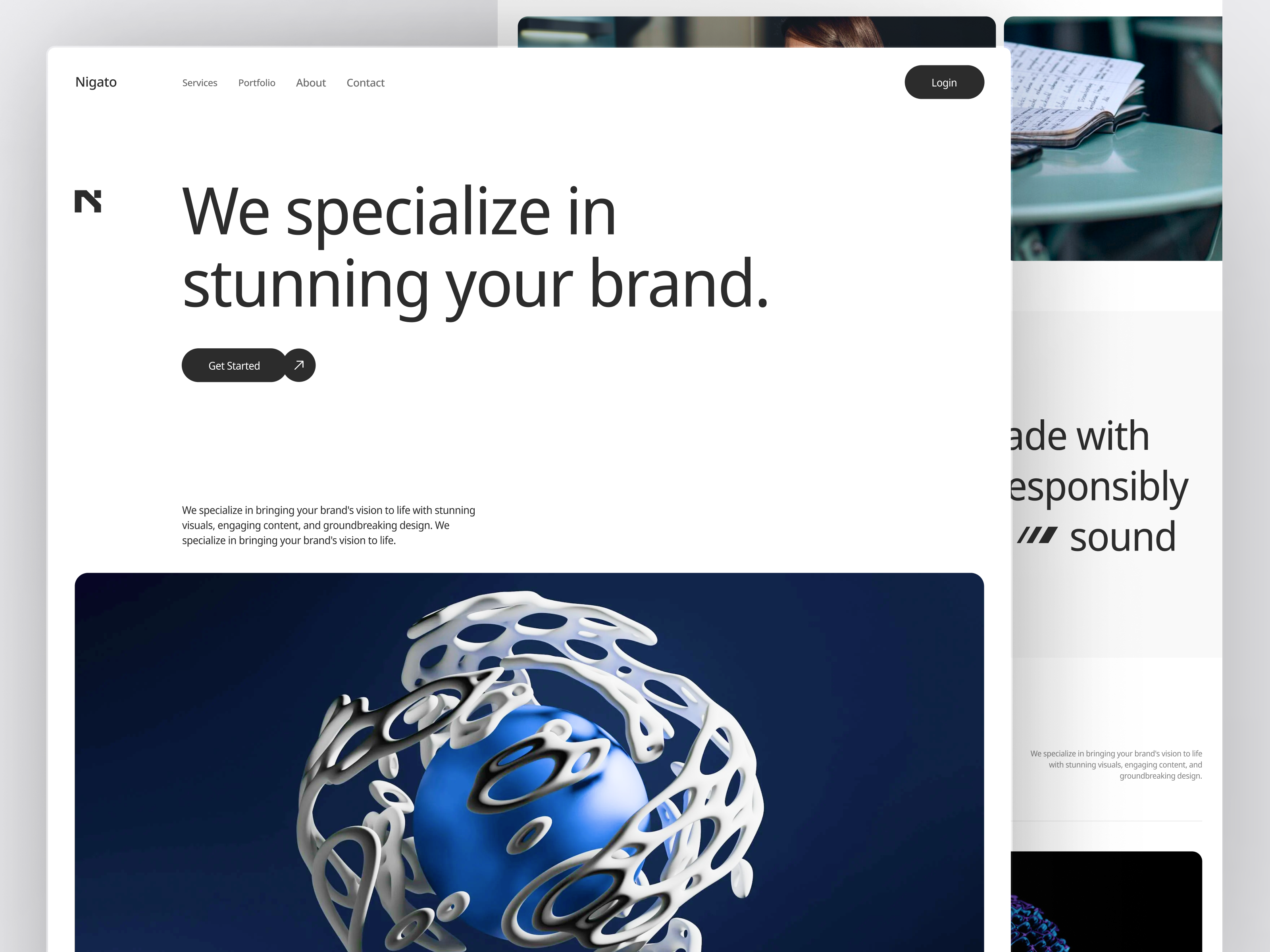 Nigato - Creative Digital Agency Landing Page agency agency website b2b business clean company creative creative agency digital agency digital marketing landing page marketing portfolio professional seo service ui ux web design website