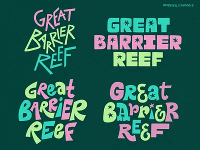 Great Barrier Reef lettering australia colorful coral dive fish great barrier reef letter lettering nature ocean outdoors scuba sea snorkel travel tropical type typography