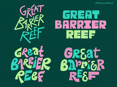 Great Barrier Reef lettering australia colorful coral dive fish great barrier reef letter lettering nature ocean outdoors scuba sea snorkel travel tropical type typography