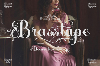 Brasstape - Decorative Script beautiful script branding font calligraphy christmas script classic script classy script elegant script feminine script headline font logotype luxury script minimalist script nostalgic script romance script script stylish script wedding script