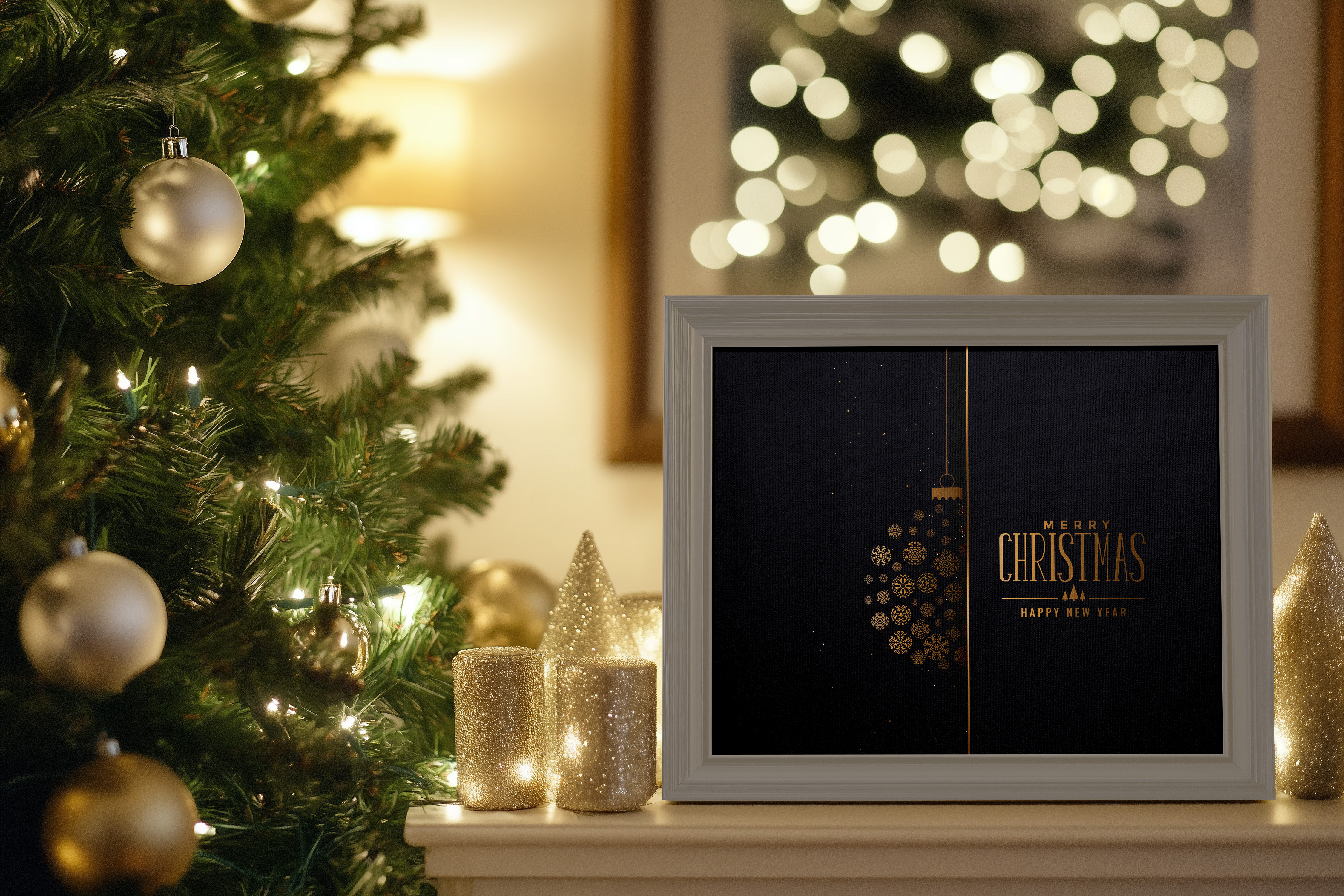 Christmas Card 2026 card creative design dribble graphic design greeting card happy new year illustration minimal mockup modern new year new year greeting card print professional simple typography vector winter