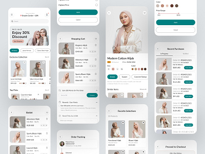 Hijab & Abaya Shopping App abaya app abaya shopping app clothing store app complete ecommerce app ecommerce ui fashion ecommerce app figma ui design hijab and abaya ui design hijab app hijab shopping app ios ecommerce ui islamic fashion islamic online shop mobile fashion store modest fashion app muslim shopping app online boutique design product page design shopping cart ui