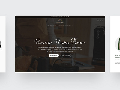 Slow Flow Coffee eCommerce Website brand guideline ecommerce shopify ui ux website design