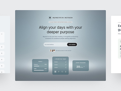Momentum Method App - Website & Brand Guide branding product ux design website