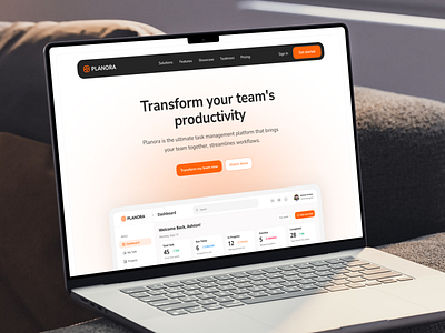 Planora - SaaS Landing Page Website for Smart Dashboard branding design graphic design homescreen illustration landing page logo mobile app mobile screen responsive ui ux web design website