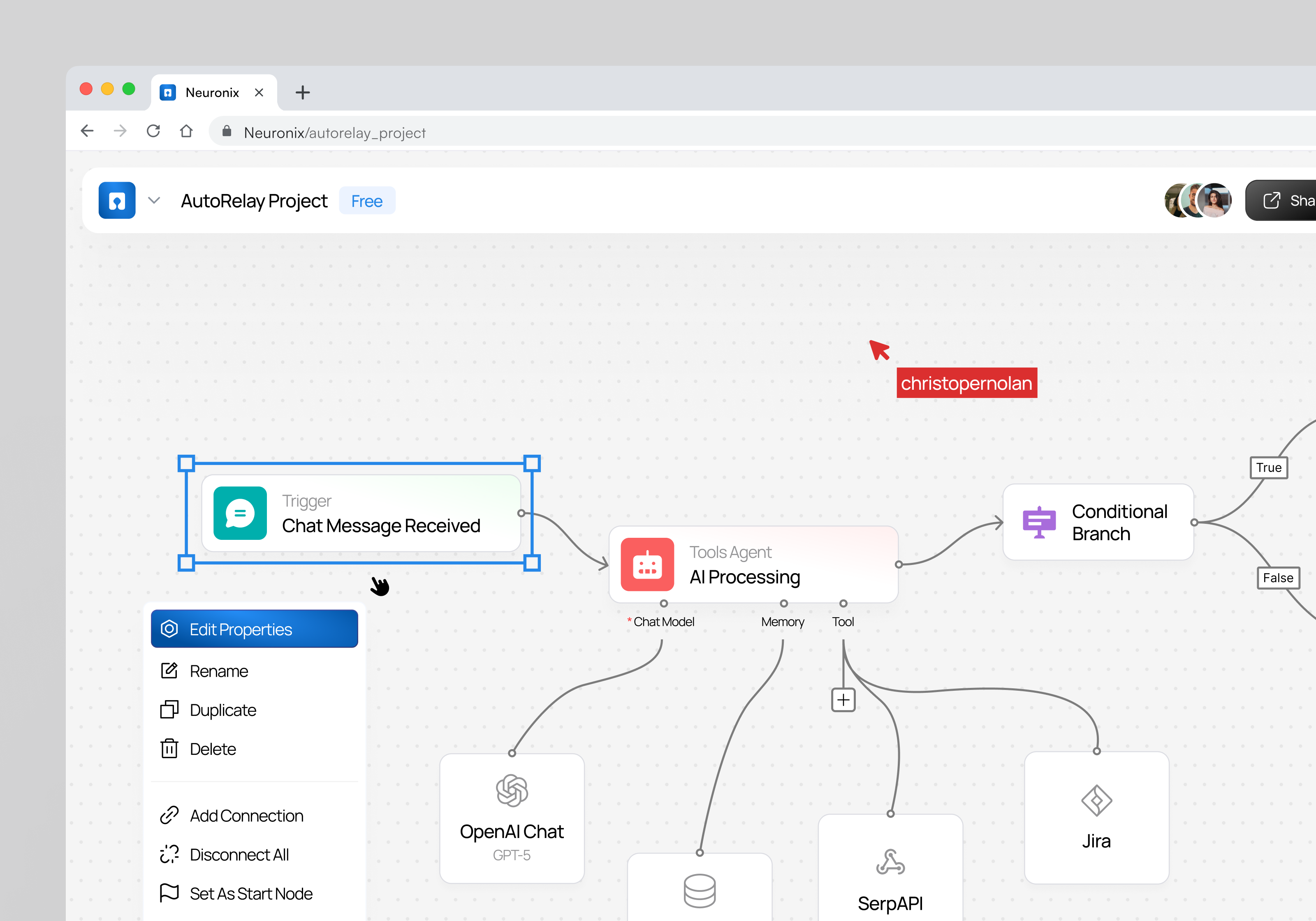 Example of Neuronix - AI Automation Website