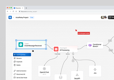 Neuronix - AI Automation Website automation builder clean cms control dashboard design development integration iot low code no code open source product design productivity saas tools ui web builder workflow