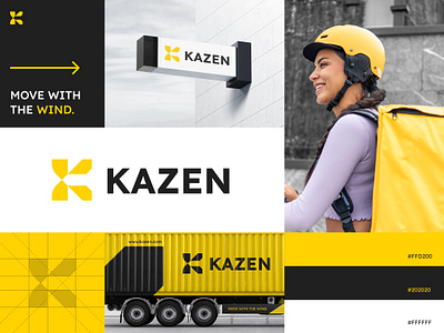 KAZEN – Smart Courier Branding b2b brand brand design brand identity branding company courier delivery k logo letter k logistics logo logo design logomark mark minimal saas tech visual branding visual identity