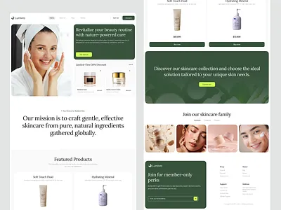 Lumivra – Skincare Landing Page Website beauty cosmetics e commerce glowing landing page landingpage makeup moisturiser serum shop skincare skincare landingpage skincare store skincare webdesign skincare website sunscreen web design webdesign website design website designer