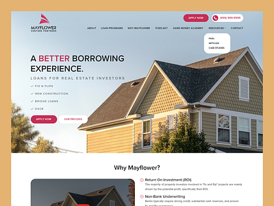 Mayflower Venture Partners // Web Design accounting finance financial hard money loan loan program real estate rental loan venture partner web design