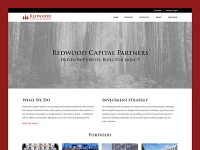 Redwood Capital Partners // Web Design capital capital partner development investment investor property real estate web design