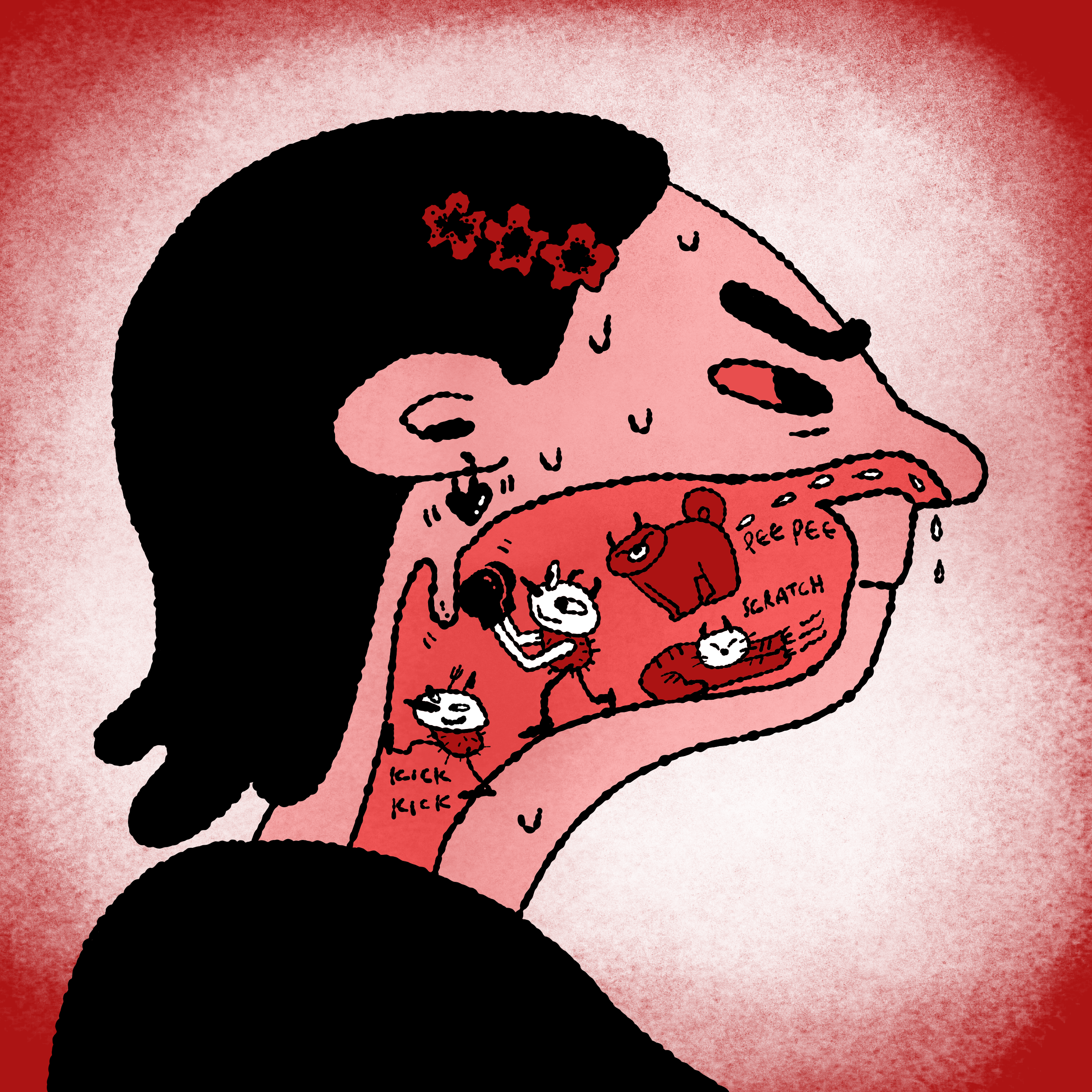 A bad feeling about something cold design editorial illustration feeling graphic design human illustration sick virus