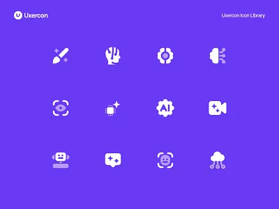 Artificial Intelligence - Uxercon Icon Library ai ai icon ai logo animation artificial intelligence artificial intelligence icon design digital figma icon icon design icon set internet logo tech technology ui uiux ux uxercon