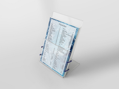 One Page Menu - Nautilus beveragemenu branding clean compactmenu creative design drinkmenu foodanddrink foodbranding graphic design menu menuflyer modern onepagemenu printdesign restaurantbranding restaurantmenu simple simplemenu singlepage