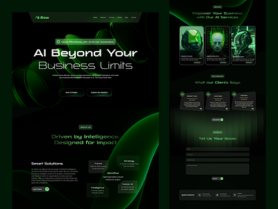 Ai Landing Page ai ai landing page ai landing page dark ai landing page design ai startup ai website ai website design app design artificial intelligence dark website figma design landing page rifat ony saas landing page ui ux web design website design