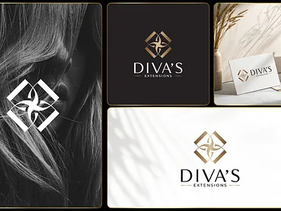 DIVA’S EXTENSIONS — Luxury Hair Brand Logo beautylogo brandidentity branding divasextensions elegantlogo fashionlogo femininebranding goldlogo hairbrand hairlogo logo logodesign luxurybrand luxurybranding luxurylogo minimalism minimalistlogo modernlogo monogramlogo professionalbranding