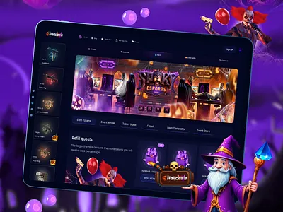 CS2 Case Opening Platform caseopening cryptogaming cs2 cs2design eventdashboard gamedashboard gaming interface gamingplatform halloweendesign hellcase online casino online game webappdesign