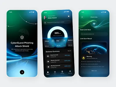 AI Cybersecurity App Design ai app design cybersecurity data protection innovation mobile mobile app network security privacy safe browsing safety security smart security system monitoring technology threat detection ui design