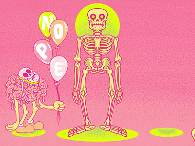 Get A Good Head On Your Shoulders animation motion graphics rubberhose skeleton skull