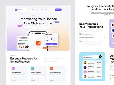 Finance SaaS Landing Page b2b finance saas design clean ui ux fintech design figma template figma uiux finance saas landing page finance software ui fintech saas homepage fintech website design investment platform website landing page design modern fintech ui design responsive finance website saas website hero section startup fintech landing ui web design webflow finance template website design