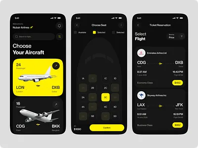 Aviation mobile app aerospace aircraft airline airplane android app app design aviation choose seat design ios mobile app mobile app design mobile design mobile ui reservation search flight ticket reservation ui ux design