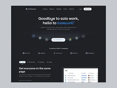 Website for Project Management and Team Collaboration branding design landing page saas saas landingpage task manager team collaboration ui design uiux web design website