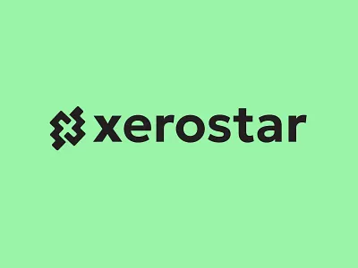 Xerostar bold branding design geometric letter x logo logodesign modern negative space technology